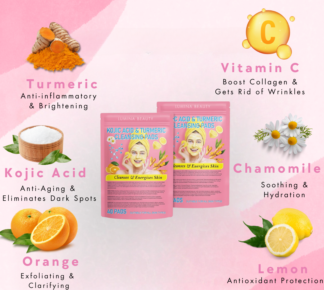 turmeric kojic acid cleansing pads